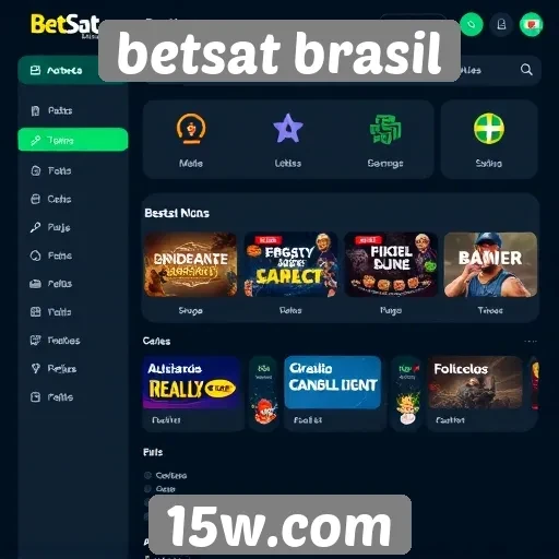 Interface do usuário do site Betsat Brasil
